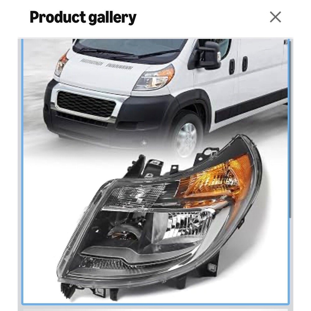 6Pin Headlight Assembly 2014-2022 for Ram Promaster 1500-3500 DRL Halogen Left S
